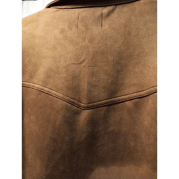 Frye Men's Faux Suede‎ Shirt Jacket, Shacket, SNAP Closure, Toffee Nwt XL - Picture 5 of 11